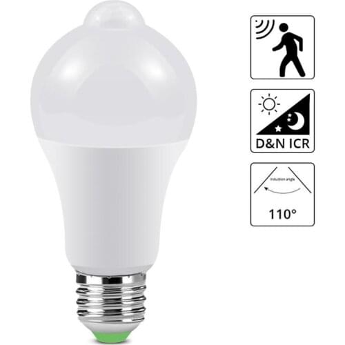 E27 Infrared Body Night Lamps 12w 18w PIR Motion Sensor Smart Bulbs for Stairs Hallway 110V 220V Dusk to Dawn LED Light for Home