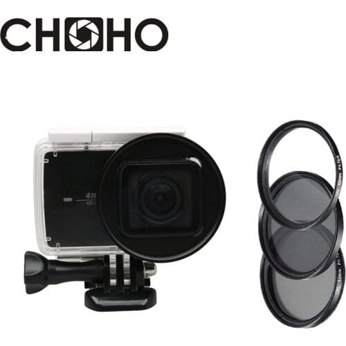 Filter UV CPL ND4 Diving 52mm Adapter Ring Filtors lens Cap Protector for Xiaomi YI Xiaoyi 4K II Waterproof Case