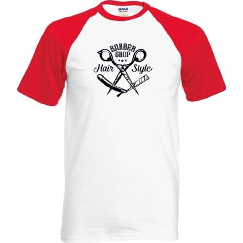 Barber shop scissors hair print o-neck 100% cotton haircut T-shirt casual loose size new summer fashion mens T-shirt