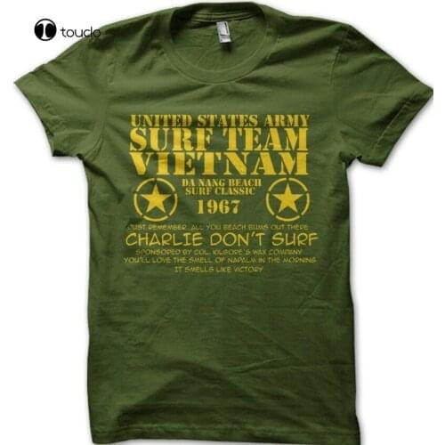 Charlie Dont Surf Apocalypse Now Vietnam Printed T-Shirt