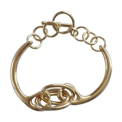 Quality simple circular ring metal fashion bracelet for woman jewelry