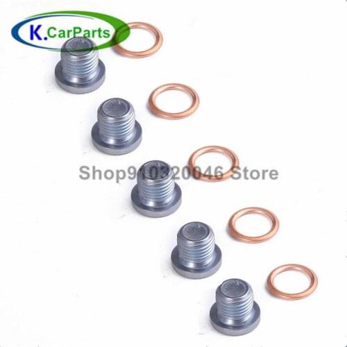 N0138157 N91167901 5PCS Engine Oil Pan Drain Plug Kit For V-W Beetle CC J-etta Golf Passat Tiguan A-UDI