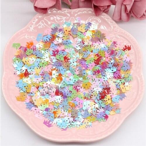 KSCRAFT 10mm*7mm Crown Shape Sequins PVC Flat for DIY Card Making Craft Color Collection