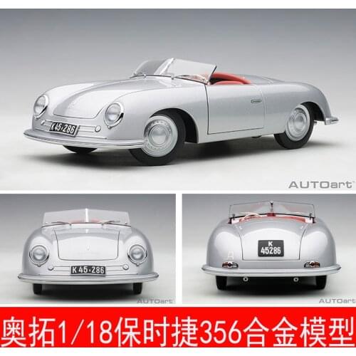 AUTOart 1:18 Porsche 356 Sports car model collection die casting alloy simulation car model ornaments