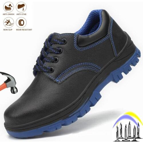 Fashion Work Outdoor Boot Indestructible Steel Toe Cap Men Safety Shoes Puncture-Proof Anti-smash High Quality Advisable Sneaker