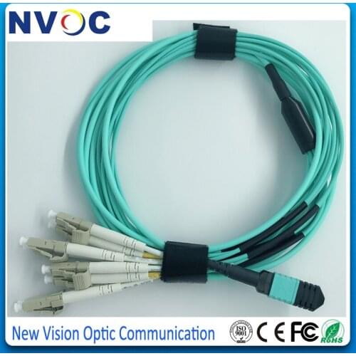 MPO Female to 8cores OM3,Multimode,40G 50/125 1M 5M 10M 15M 20M 3M(10Feet) LSZH Jakcet Fiber Optical Dupelx LC Jumper Patch Cord