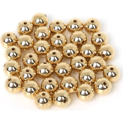 New Arrival 50Pcs/lot 10mm Multi Colors Acrylic Plastic CCB Round Seed Spacer Beads DIY Bracelets Accessory Children Handcraft