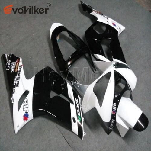 Motorcycle fairing for ZX6R 2003 2004 black white ZX 6R 03 04 ABS plastic motor panels kit Injection mold H2
