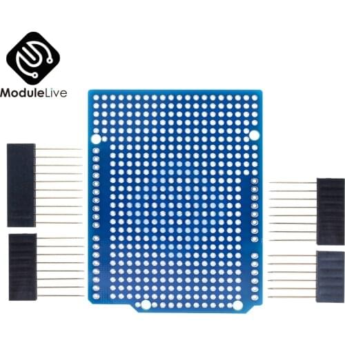 One Prototype PCB Board For Arduino UNO R3 ATMEGA328P Shield Board Breadboard Protoshield DIY FR-4 2.54mm Pitch 2mm Pitch Hole