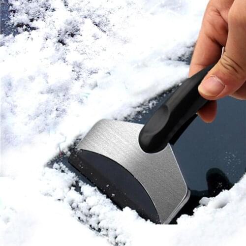 Portable PVC Snow Shovel Household Windshield Ice Remover Mini Snow Scoop Stainless Steel Snow Shovel Winter Outdoor Tool