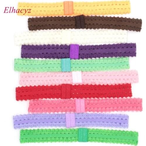 80pcs/lot Free ShippingHandmade Shimmery Stretchy Lace Headbands Double Crown Hairbands Hair Accessories