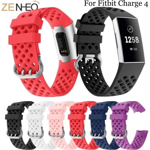 Strap for Fitbit Charge 3 4 Silicone Strap Replacement Wrist Belt Sports Strap for Fitbit Charge 4 Smart Watch Band Accessories