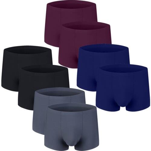 8PCS/Lot men Underwear Seamless Men Boxers Luxury Silk Antibacterial Boxers Boxer Spandex 3D Crotch Boxer Nylon Shorts