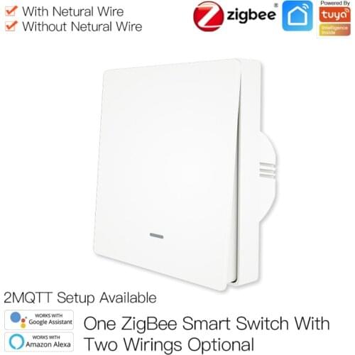 Tuya ZigBee Smart Light Switch Single Fire Zero Fire Switch Light Remote Control Wifi Switches Without Neutral For Google Home
