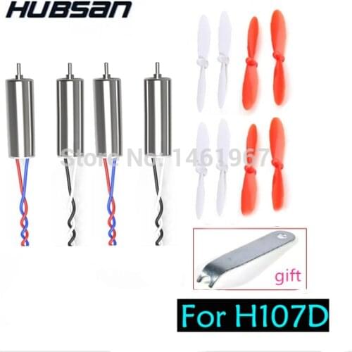 Value Meal Hubsan x4 H107D Parts Pack within 4pcs Motors 8pcs Propeller Blades and gift wrench for H107D Quadcopter