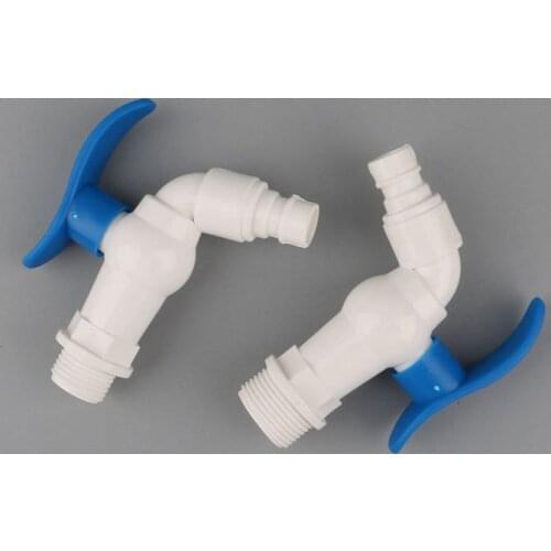 1 Pcs 1/2 Inch 3/4 Inch Male Thread Washing Machine Tap DN15 DN20 Washing Machine Valve Plastic Faucet Bathroom Washing Bibcock