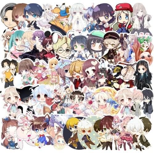 10/30/50PCS Cute Girl Small Fresh Two-dimensional Luggage Sticker, Suitcase Car Graffiti Phone Sticker Wholesale