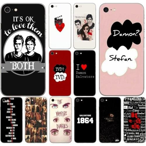 108DD The Vampire Diaries 02 Soft Silicone Cover Case for iphone 5 5s se 6 6s 8 plus 7 7 Plus X XS SR MAX case