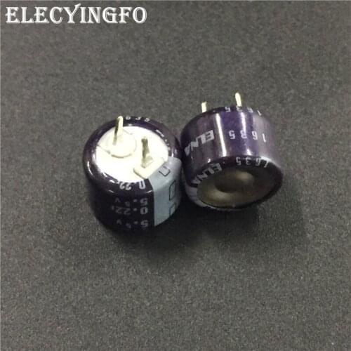 2pcs/10pcs 0.22F 5.5V0.22F ELNA DHL Series 13.5x9.5mm 5.5V0.22F Super Farad Capacitor