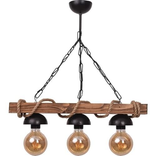 Tutalstore Felix 3 Pcs Rustic Roped Wooden Chandelier lighting light stylish living room living room