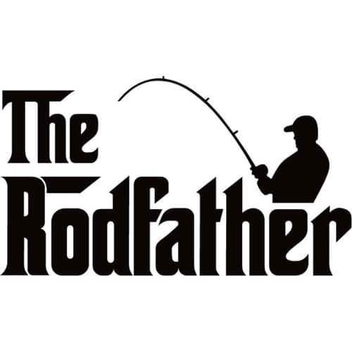 40727# Die-Cut Vinyl Decal THE RODFATHER Fishing Car Sticker Waterproof Auto Decors on Car Body Bumper Rear Window