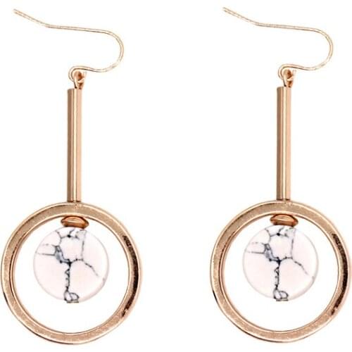 99CARATS SUMNI Personalized fashion long earrings female Round Pendant For Women Free Shipping