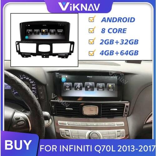 For Infiniti Q70L 2013 2014 2015 2016 2017 Android Screen Car Radio Auto Audio Multimedia Player GPS Navigation Tape Recorder