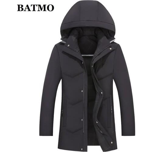 BATMO 2020 new arrival winter 90% white duck down hooded jackets men,mens warm coat,parkas,plus-size M-4XL 2169