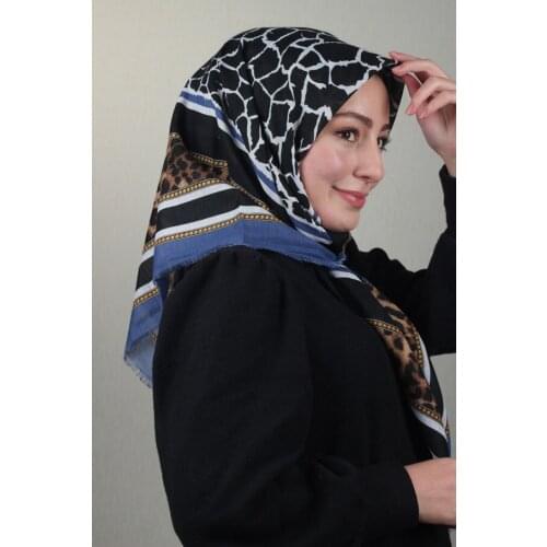 BONJELA PATTERNED COTON SCARF-DESEN-65-RENK-06