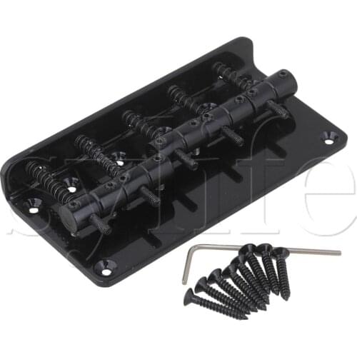 Black 5 String Bass Guitar Bridge/ Through Body