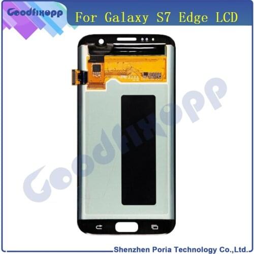 Display s7 edge For Samsung S7 Edge LCD Digitizer Assembly G935 G935F Phone LCD Pantalla For Galaxy S7 Edge Lcd Screen