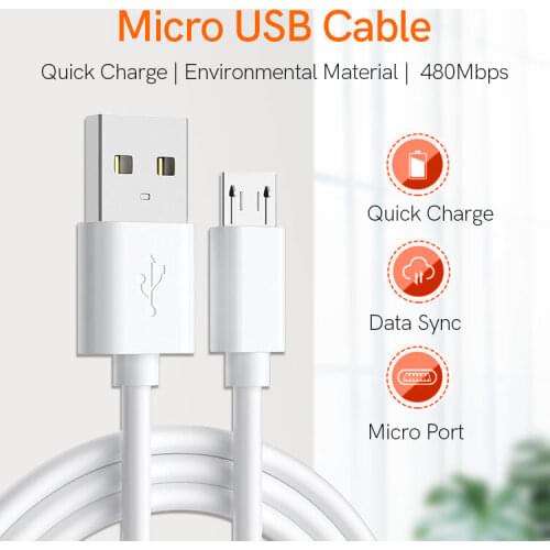 Micro USB Cable 1M Fast Charging Data Cord Charger Adapter For Samsung Xiaomi Huawei Android Phone Microusb Charger Cables