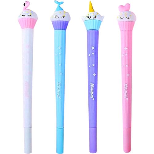 Cute Cartoon 0.5mm Black Ink Princess Style Gel Pens Macaron Color ChildrenS Gift For School Student Office Stationery