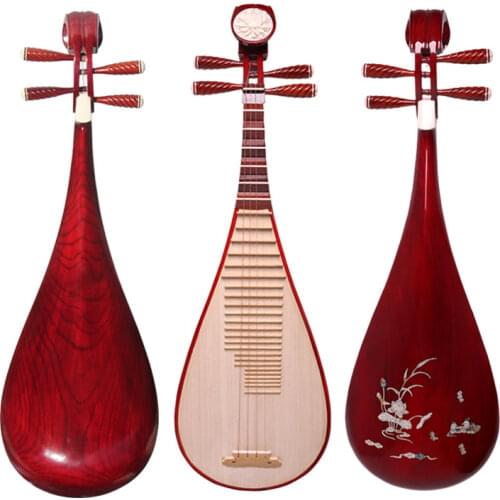 Chinese traditional instrument lute top quality pipa 4-stringed Chinese lute solidwood liu qin made in china free shipping