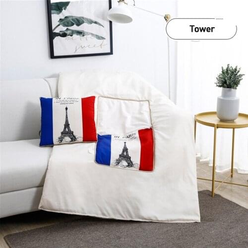 Creative Cartoon Animals Soft Pillow Quilt Printed Flax Style Linen Plush Pillow Blanket Car Decoration Back Cushion 40*40cm
