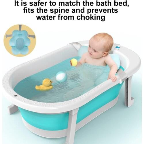 Easy Folding Baby Bath Tub Foldable Baby Shower Tubs Eco-friendly Temperature Display Newborn Bathtub Adjustable Kids Bathtub