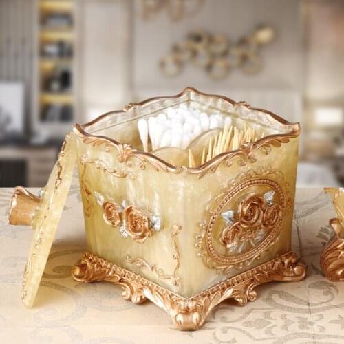 Fashionable European type toothpick box storage cotton pick box toothpick box household creative cosmetic cotton storage box liv