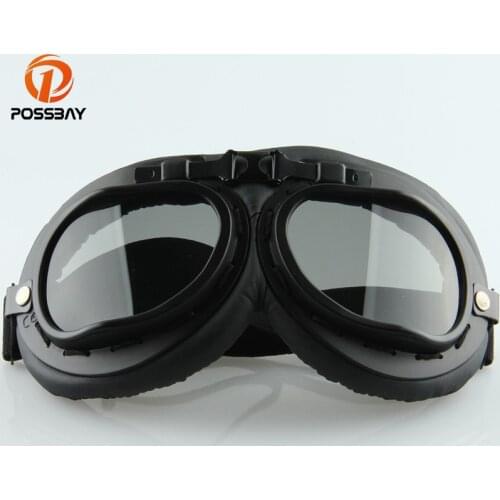 POSSBAY Black Motorcycle Goggles For Harley Styles Glasses oculos Motocross Goggles Sun Glasses Mountain Bike Helmet Eyewears
