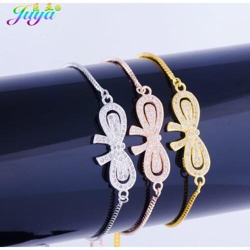 New Design Pulseira Feminina Jewelry Supplies Gold/Rose Gold Bowtie Charm Bracelets Women Fashion Butterfly Bracelets