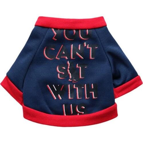 Two Color New Pet Costume Letters Print Casual Warm Winter Dog Coat Jacket Dog Clothes for Small Medium Dogs Pets Supplies XS-L