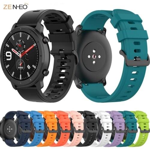 ZENHEO Watch Band For Amazfit GTR 47mm 42mm Silicone Wrist Strap For Huami Amazfit Stratos 3 2 2S BipS GTS Pace 22/20mm Bracelet