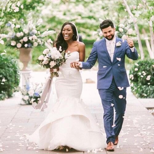 2020 Sexy satin Mermaid Wedding Dress African sweetheart Vestidos De Noiva Bridal Gowns lace-up weddings gown sweep train