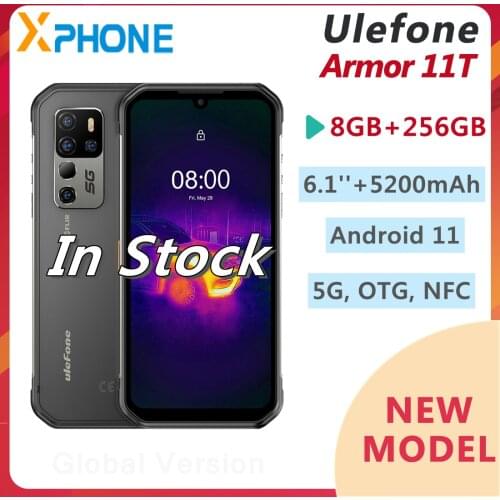 Ulefone Armor 11T 5G Rugged Phone 8GB 256GB 6.1'' Android 11 Thermal Imaging Camera Support 5G OTG NFC Smartphone