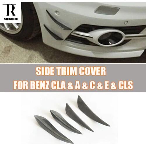 Carbon Fiber Front Bumper Side Canards Splitter Spoiler for Benz W176 A W117 CLA W204 W205 C W212 W207 E W218 CLS ALL CARS