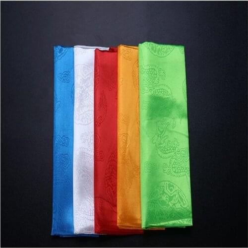 Fresh and Lovely Luster High Grade Tibetan Buddhist Ritual Tantric Fabric Gorgeous Dragon and Phoenix Jacquard Satin 230cm*43cm