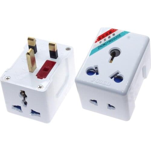 Universal Travel Power Adapter Plug 1 to 3 Splitter 16A / 10A Jack To UK/South Africa Plug Power Conversion AC Electrical Plug