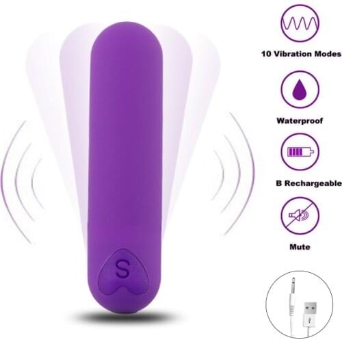10 Speed Mini Bullet Vibrator Vagina Massage G Spot Clitoris Stimulator for Female Sex Toys Powerful for Women Masturbation