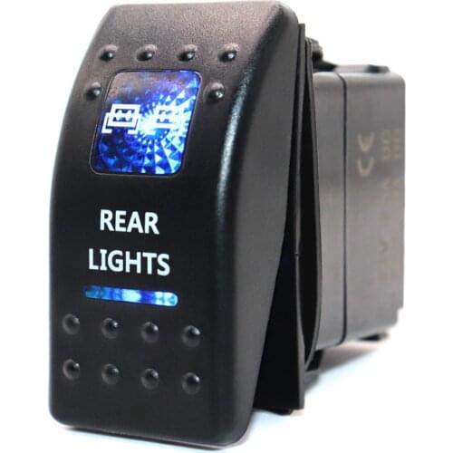 Waterproof Car Marine Rocker Switch Rear Lights SPST 12V 24V ON-OFF Toggle Switch 5Pin for Automotive Truck Boat Marine