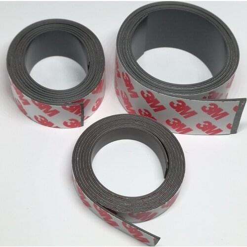 1Meter/Lot Rubber Magnet 10*1 20*1 30*1 mm self Adhesive Flexible Magnetic Strip Rubber Magnet Tape width 10x1 20x1 30x1mm