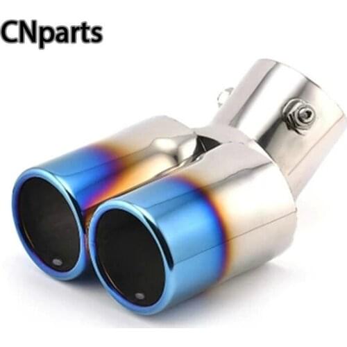 1pcs For Nissan Versa Honda Fit Ford Focus Suzuki SX4 Chevrolet Cruze Aveo Twin CURVED Exhaust Tailpipe Pipe Muffler End Trim